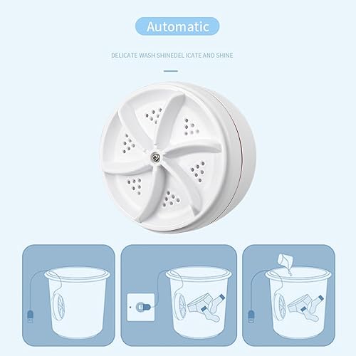 Miniatura 8 de Mini lavavajillas y lavadora, lavadora portátil de fregadero con limpiador USB, lavadora de viaje y lavavajillas de fregadero, lavadora turbo para