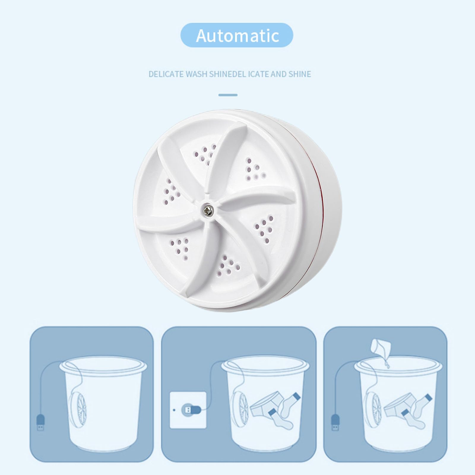 2026 Mini Lavavajillas portátil Lavadora Compacto para Camping Vacaciones de Negocios Viajes Smart Home Hogar (Blanco, 9 cm) — view 5