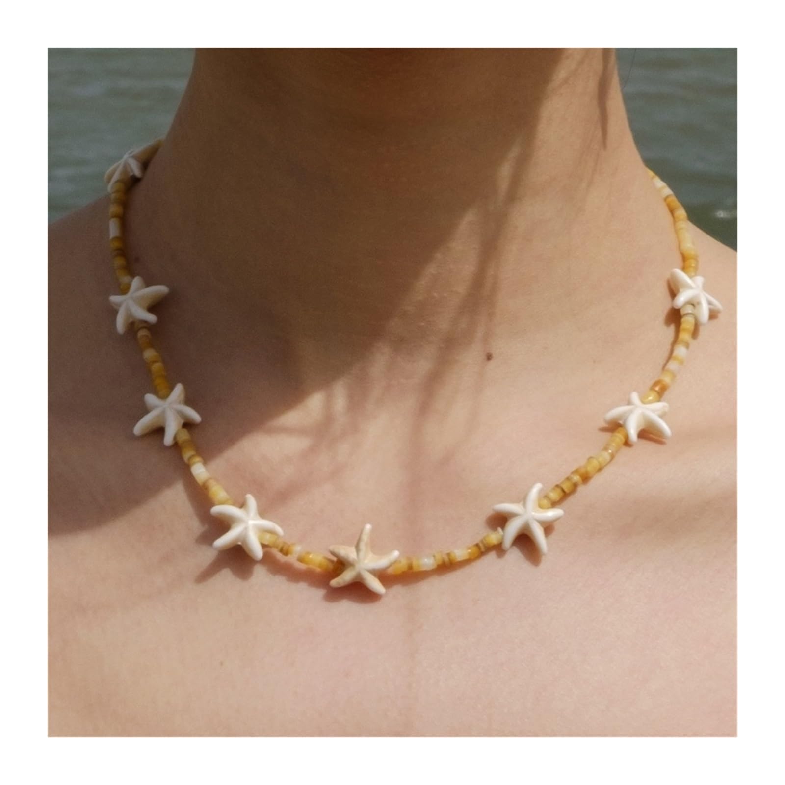 Collares Colgantes Collar de Estrella de mar Bailando joyería Cadena de Collar de Pareja versátil Joyería de Moda
