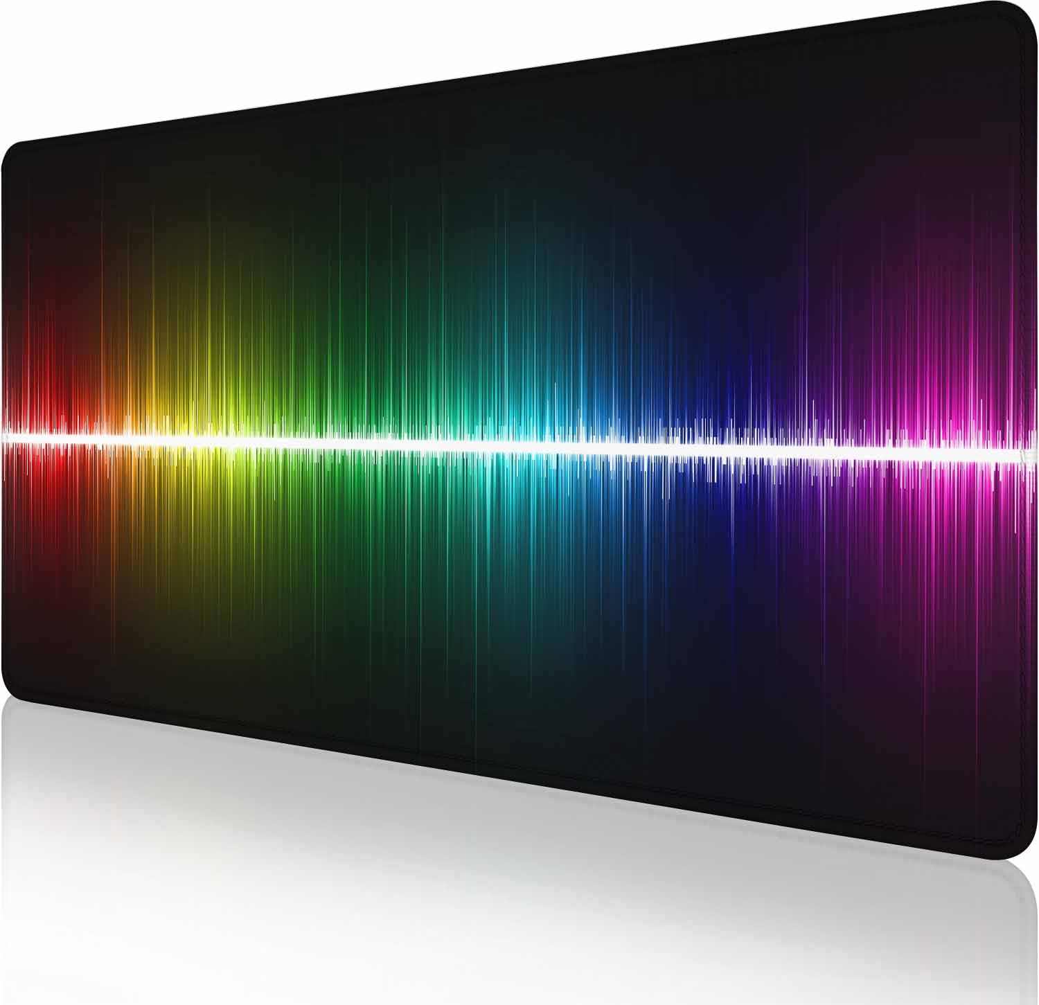 Large Extended Gaming Mouse Pad with Stitched Edges, Non-Slip Rubber Base Mouse Pad for Office, Computer, Keyboard, Laptop and Home Desk Pad 35.4X15.7