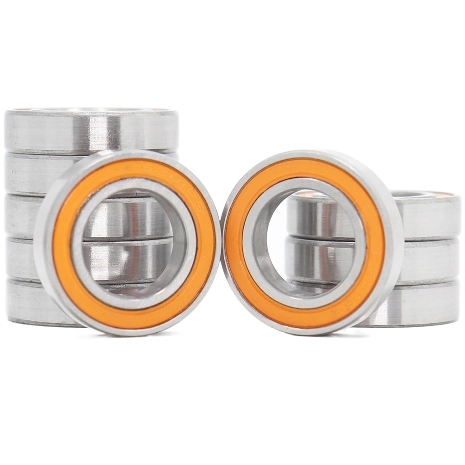 6801RS ABEC-7 Thin Section Ball Bearings - 10 PCS, 12x21x5 mm, Self-Aligning Pillow Block with Solid Iron Cast Housings