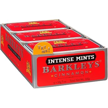Barkleys Cinnamon Pastilles with Cinnamon Flavour 6 x 50 g Tin 300 g