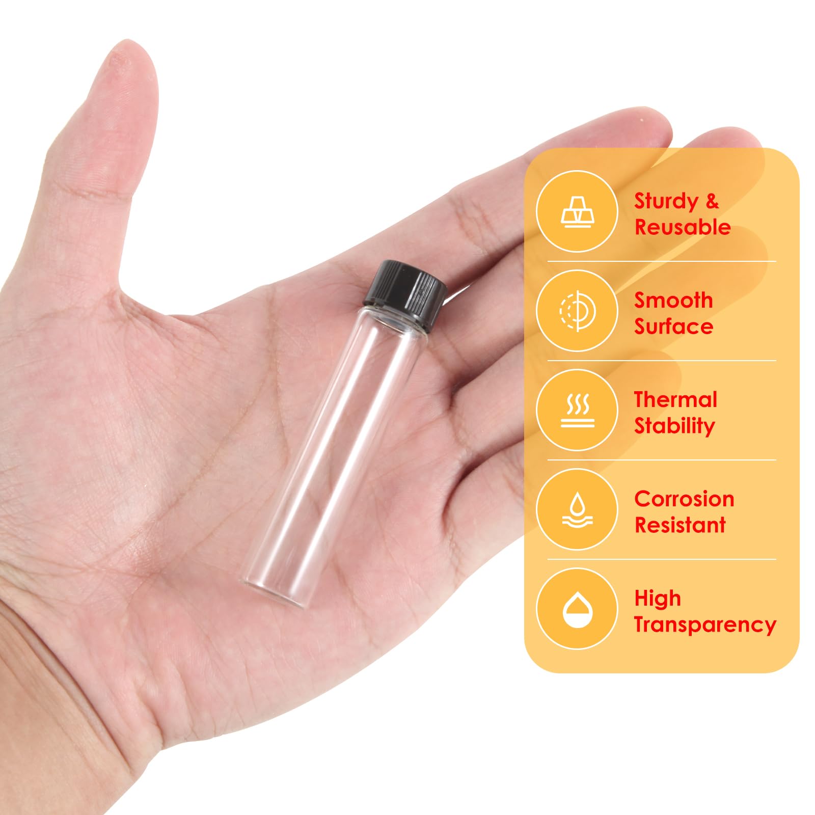 50 Stück 7ml Probengläser - Transparente Kunststoff-Fläschchen Mit Schraubdeckel