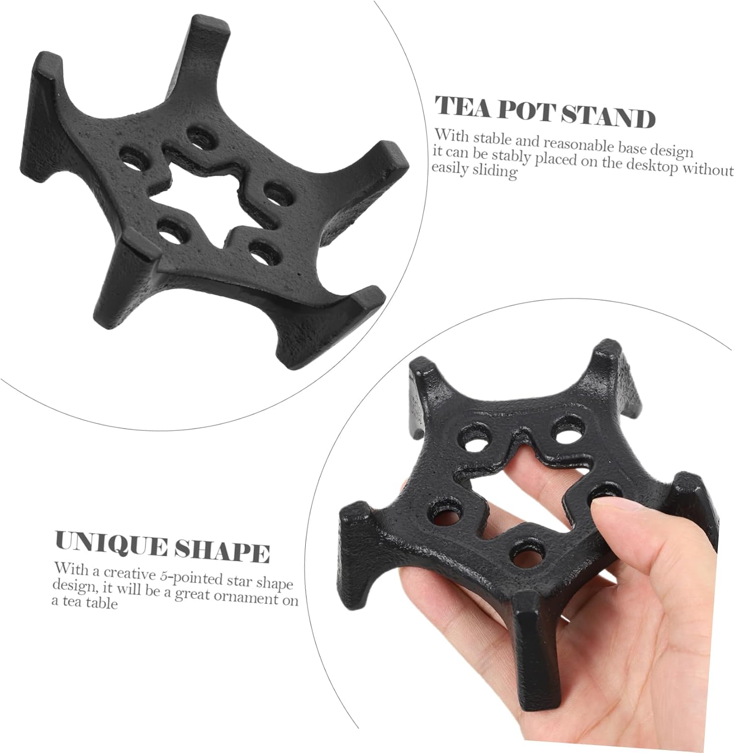 Iron Teapot Holder Star Stand Rack for Kettle, Home