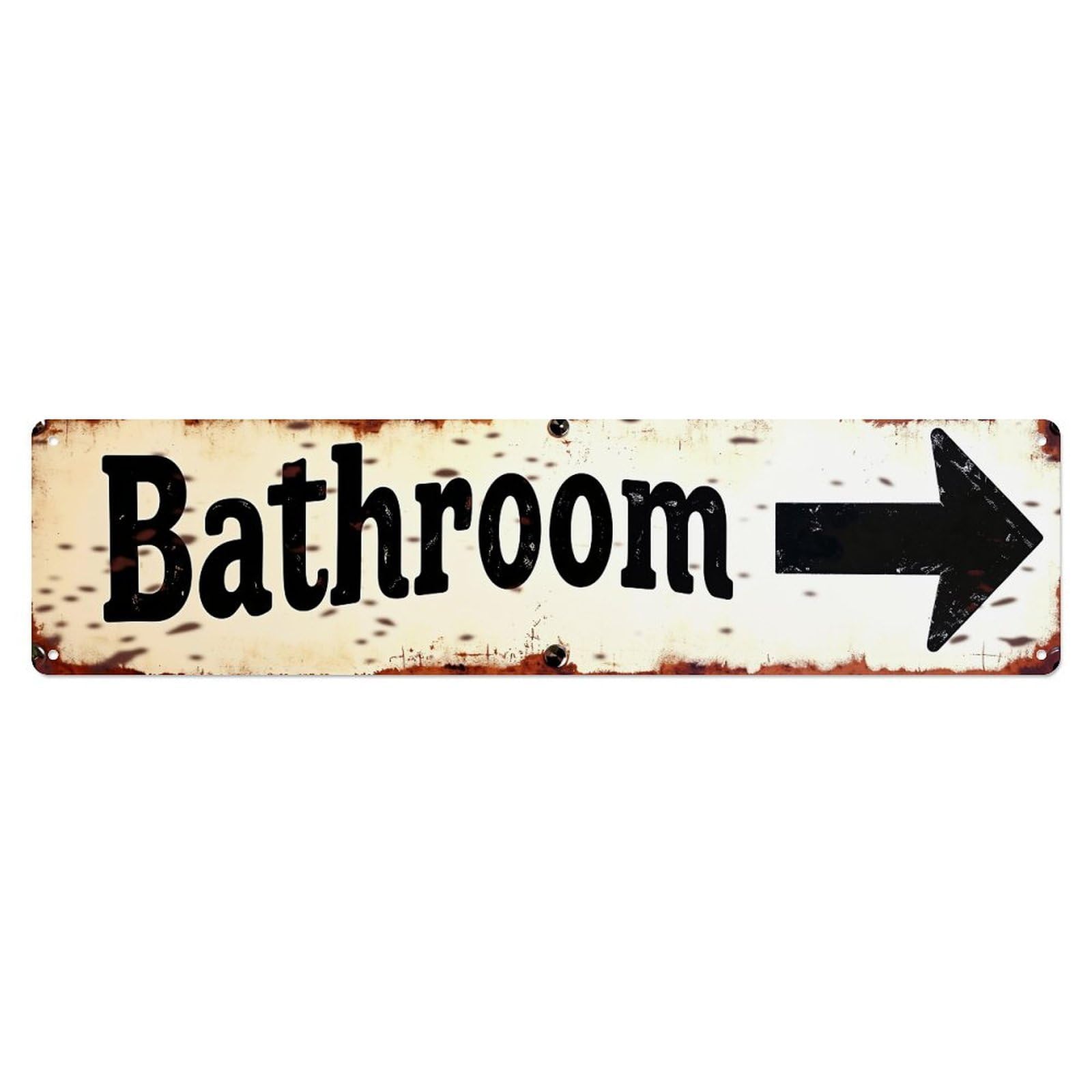 Rustic Metal Sign With Arrow Vintage Tin Sign Retro Metal Wall Decor Metal Poster, Home Bar Garage Farmhouse Cafe Wall Art Decoration 4x16Inch