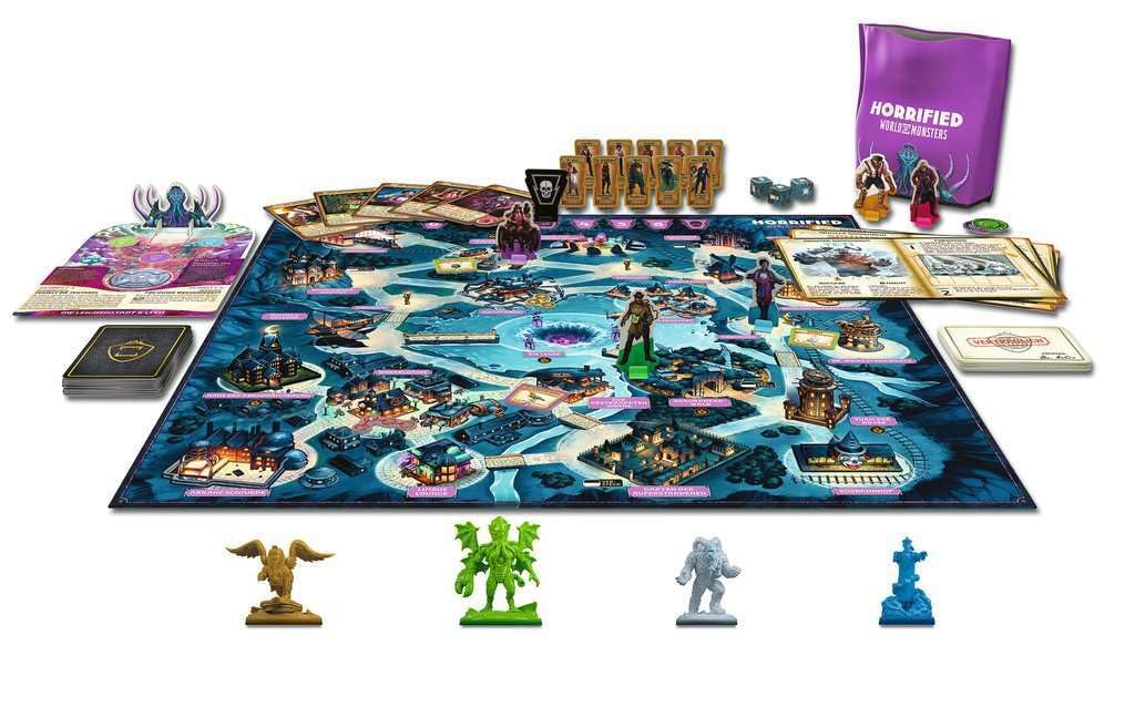 Ravensburger 22892 - Horrified : World of Monsters - Jeu de plateau coopératif et immersif pour tous les joueurs de 10 ans et plus, pour les soirées entre amis ou en famille, pour 1 à 5 fans horrifiés