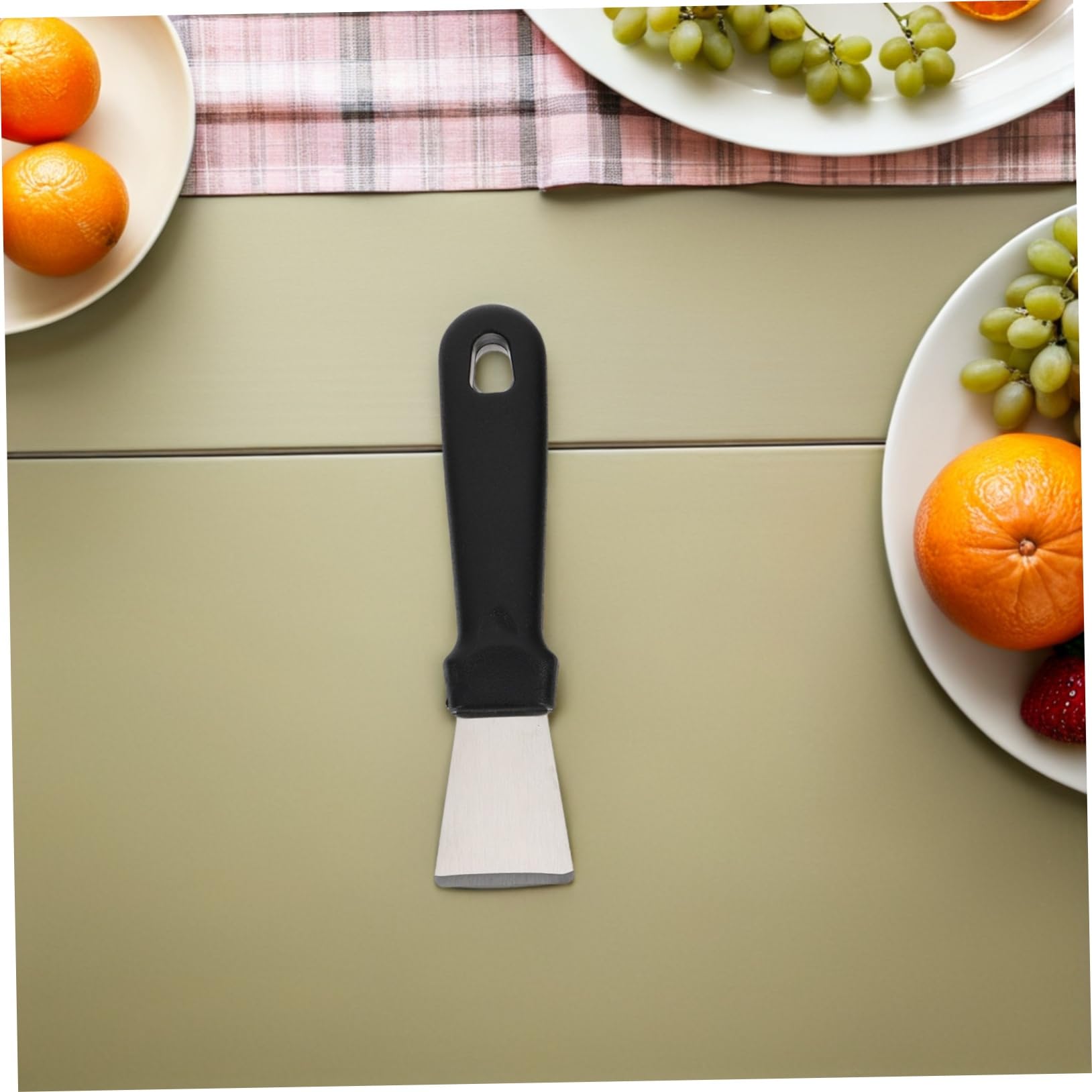 Set di 10 Spatole Raschiatori in Acciaio Inox e Pp Nero | Sbrinamento Frigorifero e Pulizia Cappa, Facile da Pulire, Uso Multifunzione