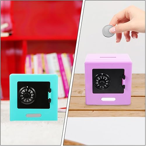 Miniatura 8 de SAFIGLE Mini hucha segura para niños, con bloqueo de contraseña, caja pequeña para monedas para niños, ahorros educativos y seguridad de dinero,