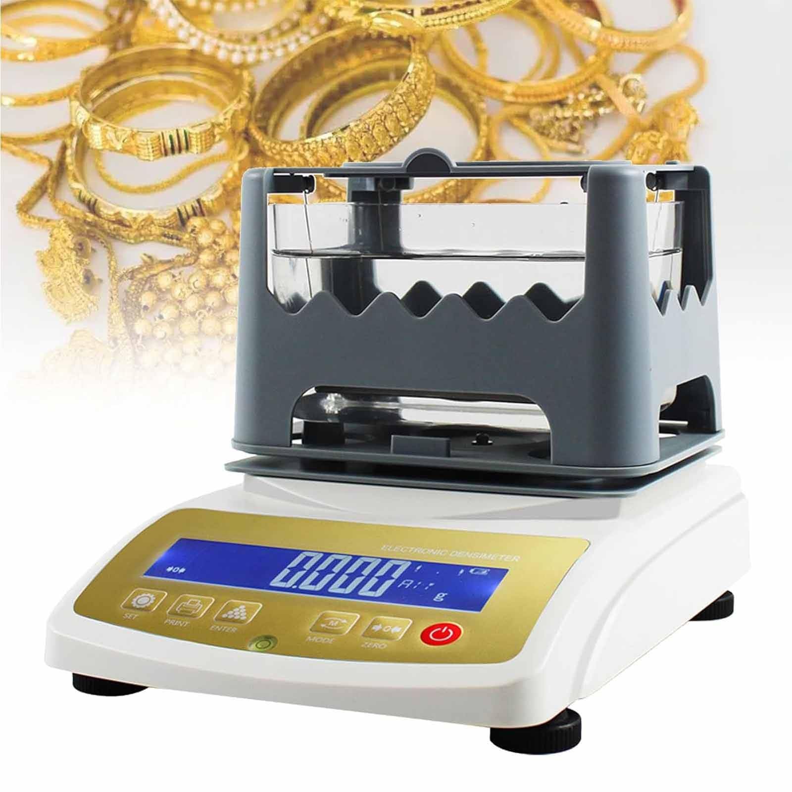 Testeur De Pureté De Densimètre d'or 300g/600g/1200g 0.01g,Densimètre De Platine De Métal Précieux pour Testeur De Platine d'or K Argent pour Recyclage De Métaux Précieux,600K