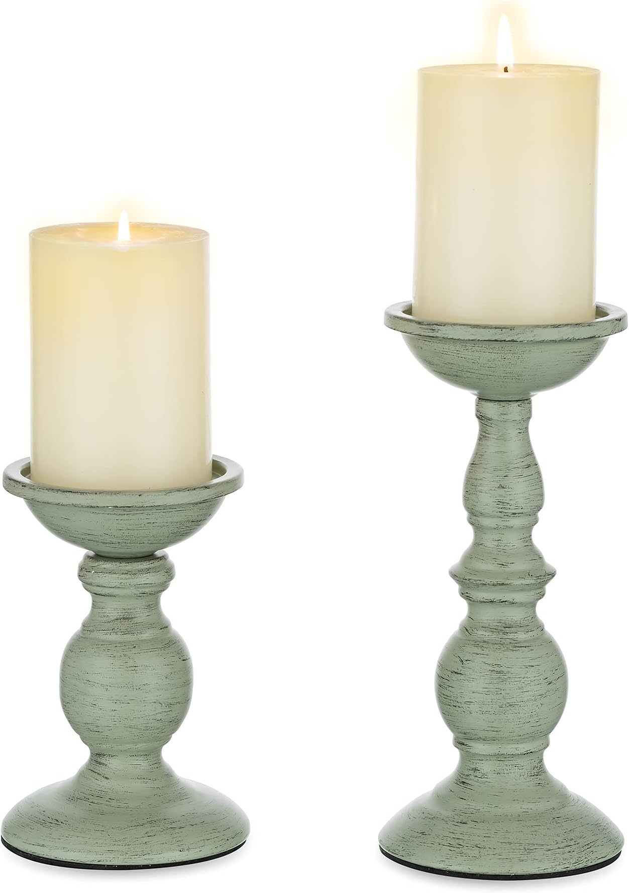 Glas-Kerzenhalter Mit 3 Kerzen – Romantischer Vintage-Tischdeko Für Hochzeit, Weihnachten & Dinner (21,5 X 14 Cm)