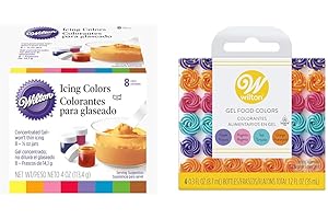 Wilton 8-Count Icing Colors and Neon Gel Food Color Set
