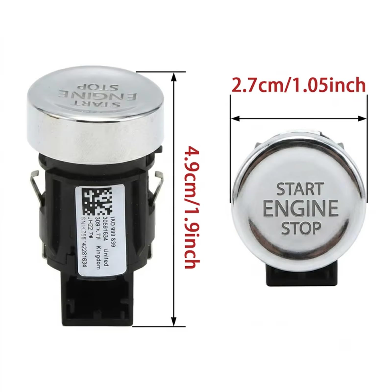 Bouton Poussoir Start Stop Pour Golf Plus Pour Sharan Pour Bouton De Démarrage Sans Clé