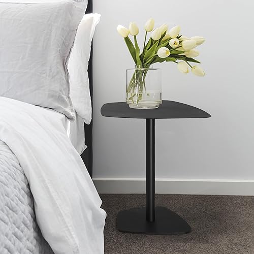 Miniatura 1 de Mesa auxiliar de mesa C, mesa auxiliar de metal para sofá, mesa auxiliar decorativa, impermeable y antioxidante, mesa de aperitivos para exteriores