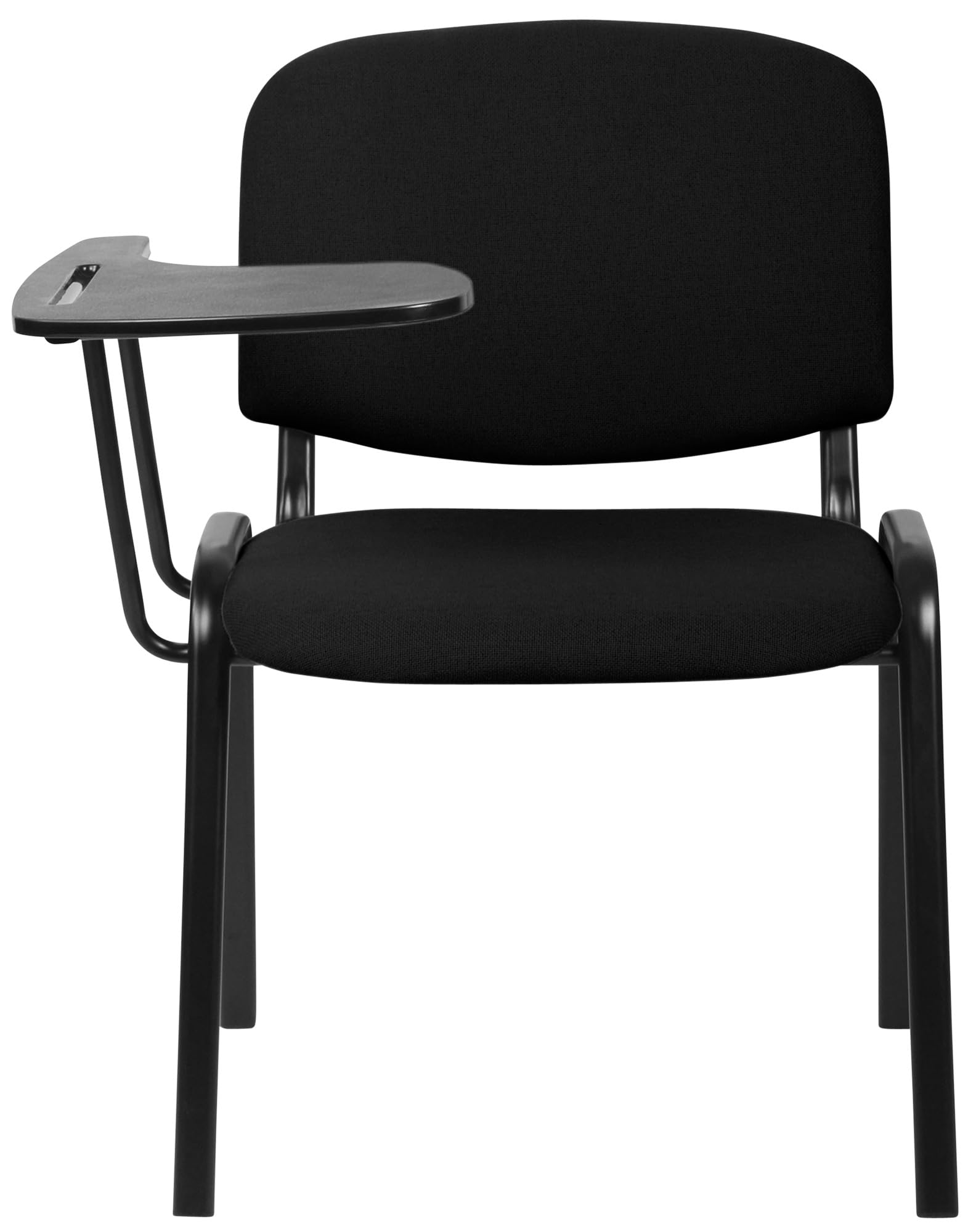 CLP Chaise Ken XL avec Tablette Rabattable I Tissu I Chaise de conférence Jusqu'à 150 KG de Charge, Couleur:Noir