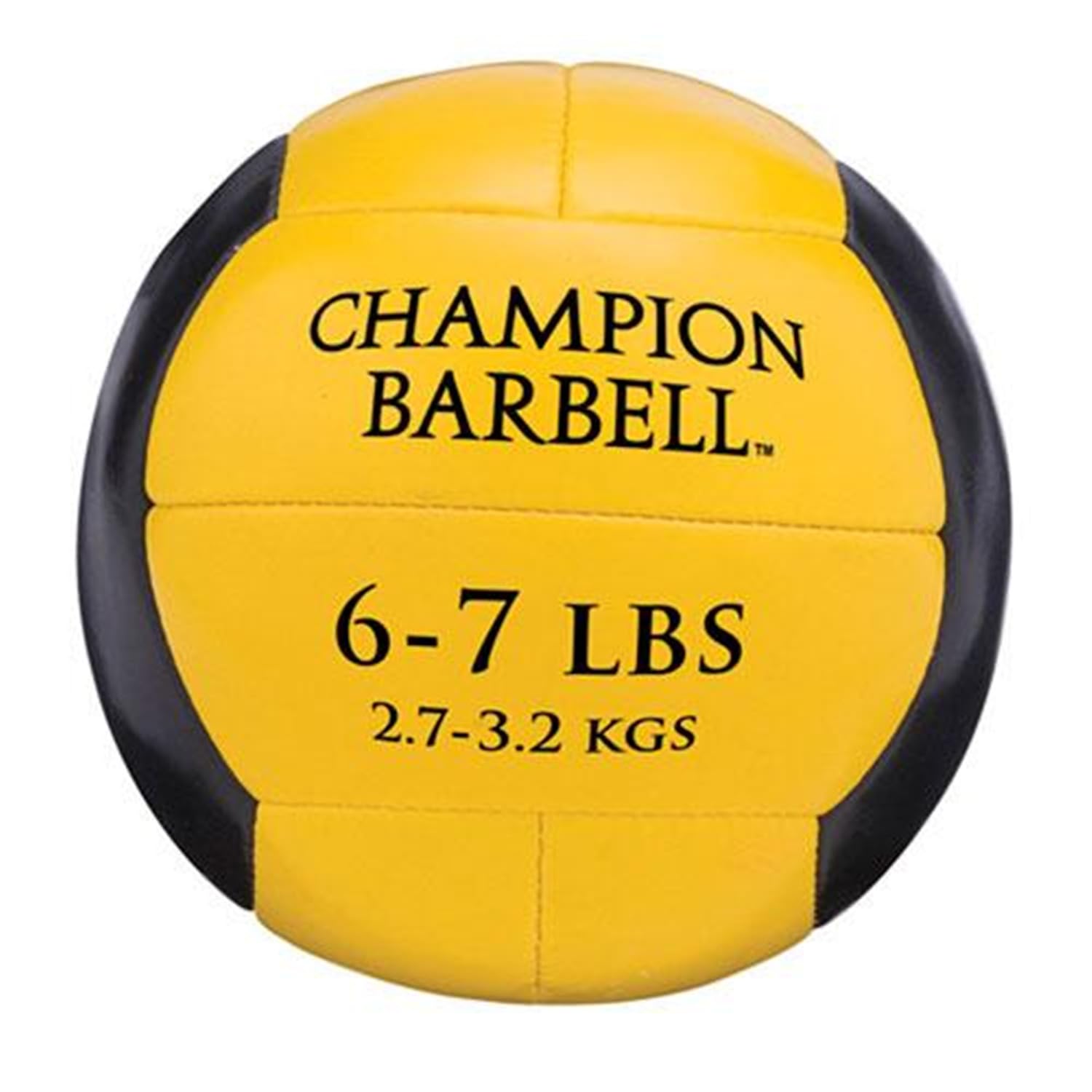 Champion Barbell Medicine Ball, 6-7 lb - Yellow