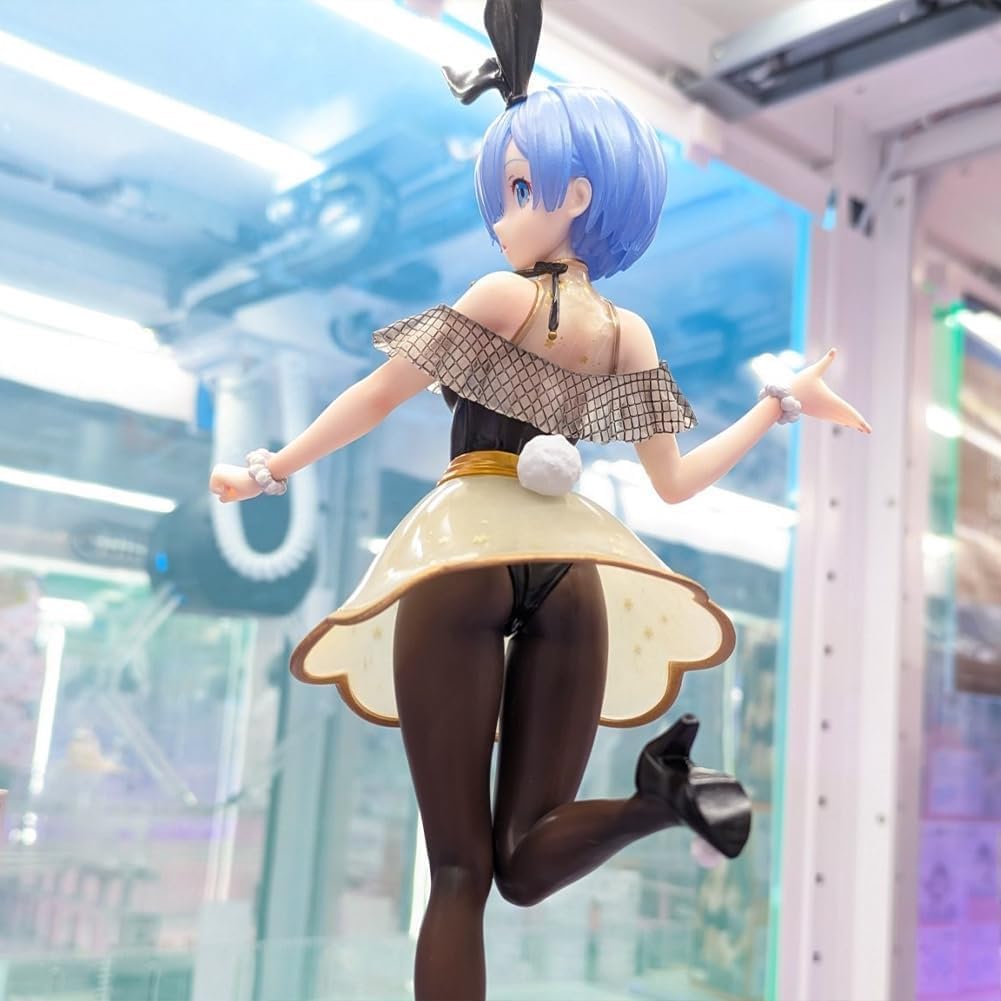 Rem Action Figure Bunny Girl Figures Model 9.84 Inch Cute Anime Figurine Remu Statue Desktop Decoration Display Collectibles Gift for Fans