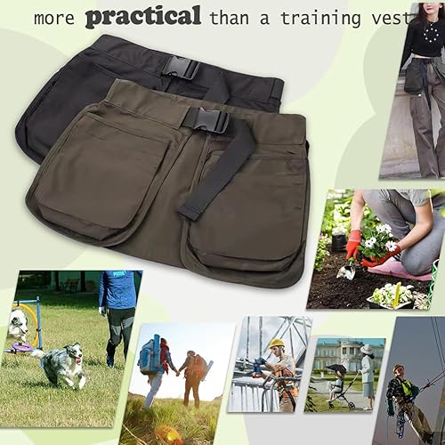 Miniatura 5 de Bolsa de entrenamiento para perros con bolsillos desmontables, clip para cinturón de cintura manos libres, herramientas de entrenamiento para