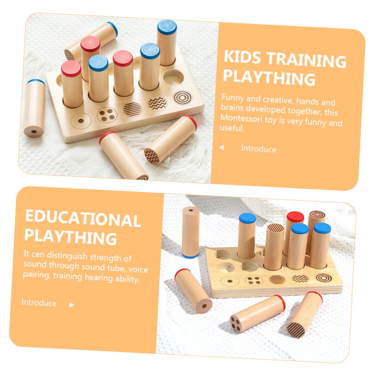 POPETPOP Juguete Interactivo Educativo de Madera para Niños, 1 Set
