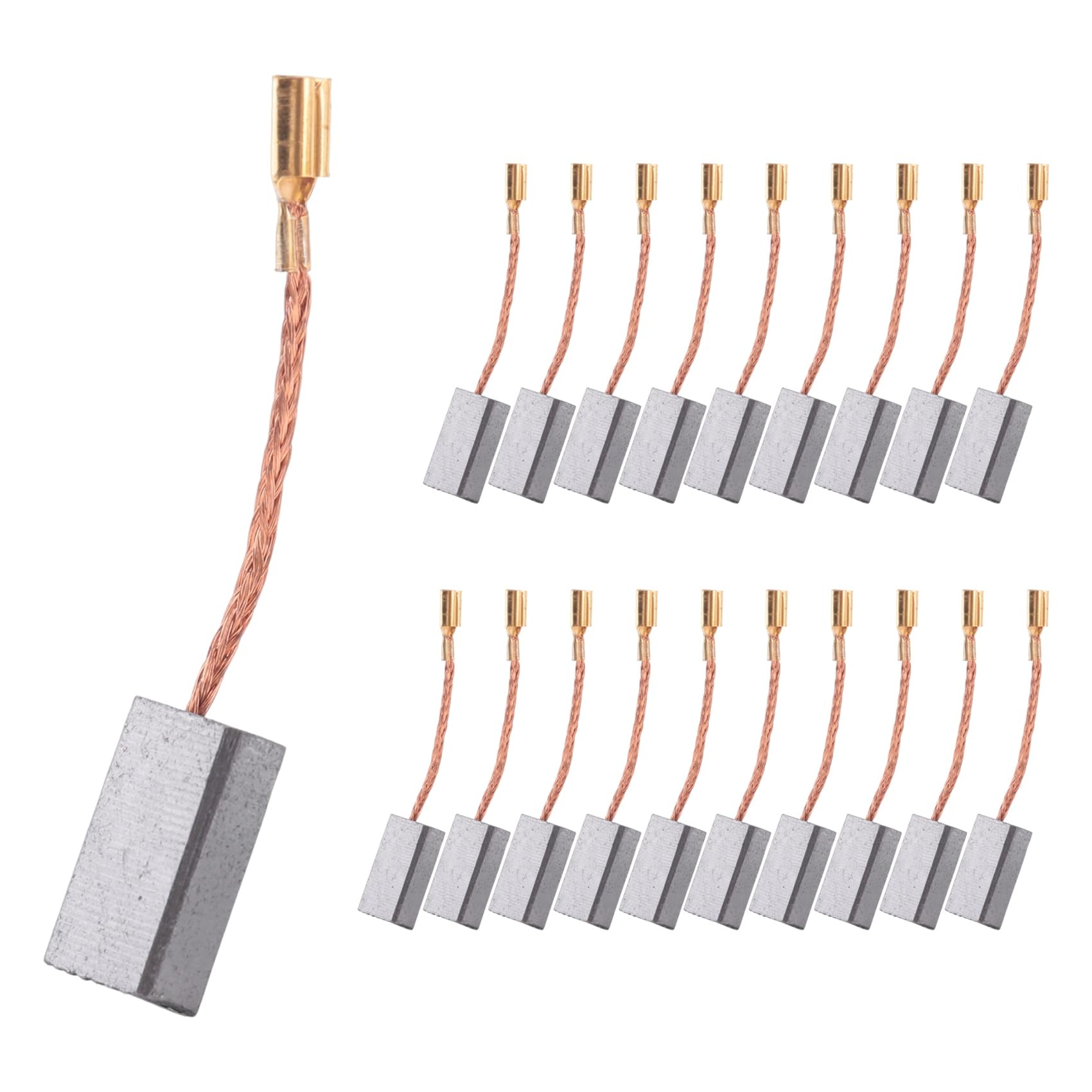 Littimoon 20 Pcs Carbon Motor Brushes, Replacement Angle Grinder Brush for Power Tool Repair Parts