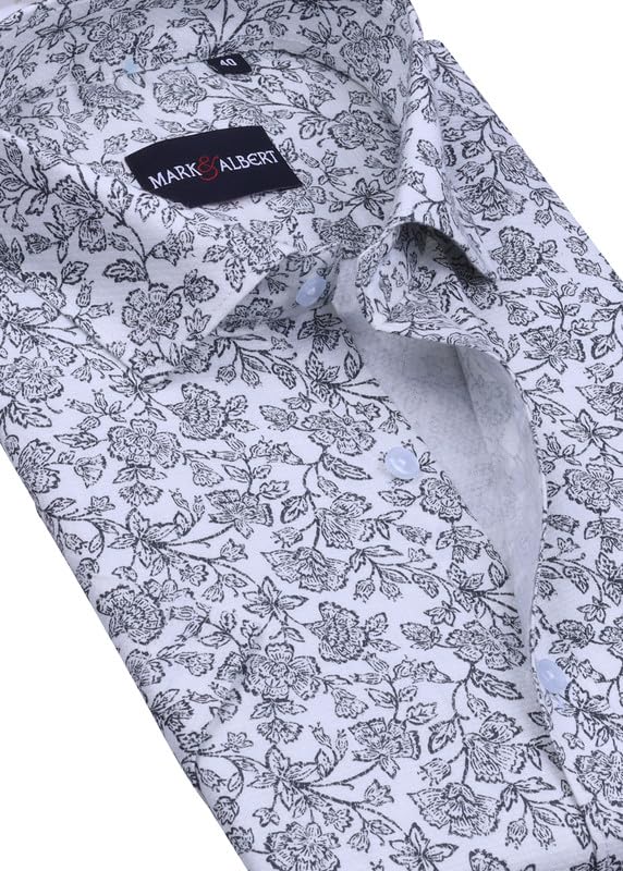Image of MARK & ALBERT Mens Half Sleeves Printed Shirt