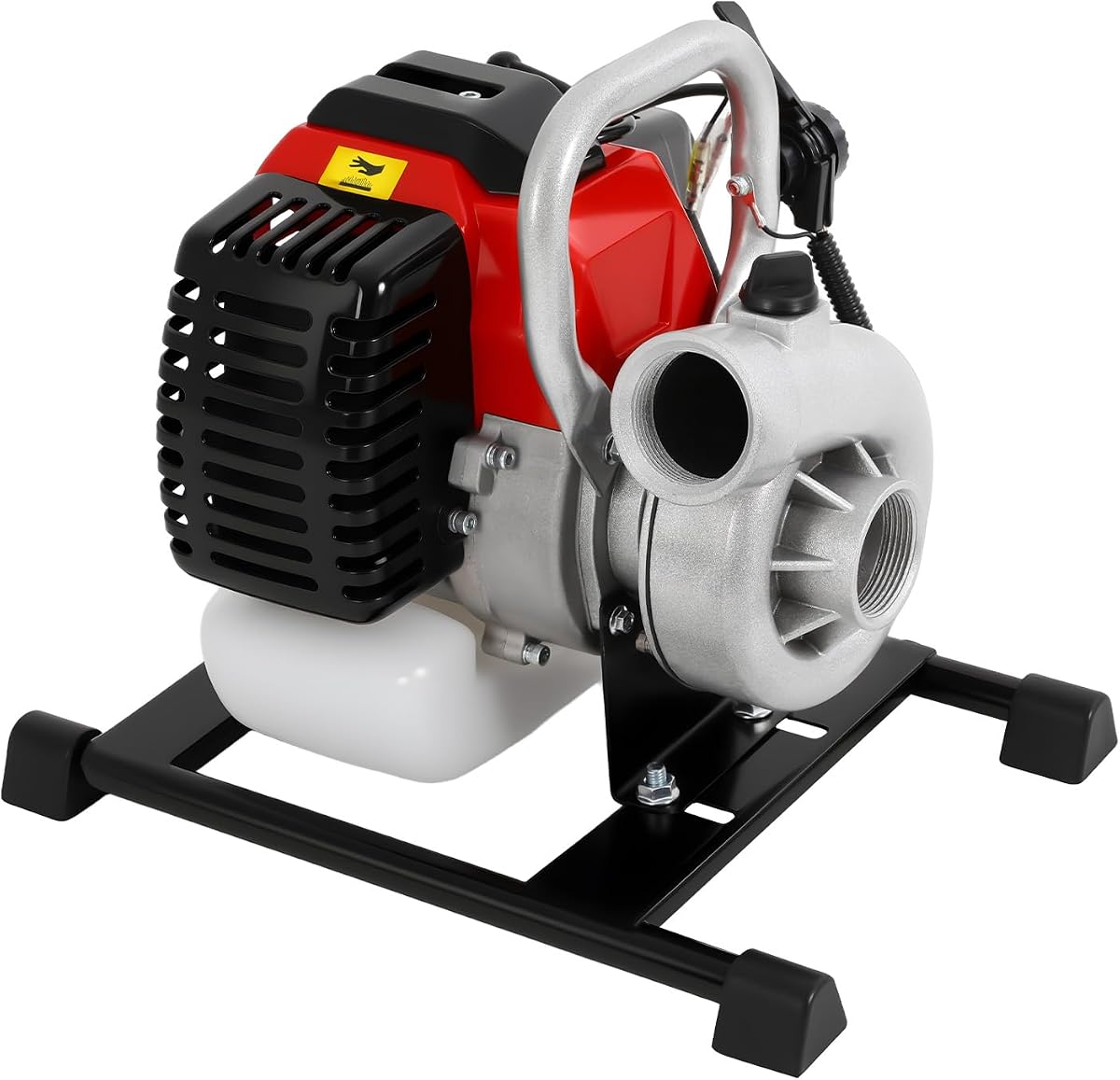 Gas Gasoline Water Pump, 52CC 1.5 inch Engine Water Transfer Pump Pool Irrigation Pump 2.3 HP 2-Stroke High Pressure Pump w/Funnel for Ponds Farmland Gardens & Lawns