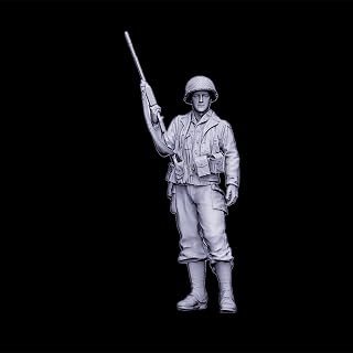 1/16 WWII US Airborne Soldier Model Resin Figure Kit Miniature Resin Parts //ef7j-8 (unassembled and unpainted)