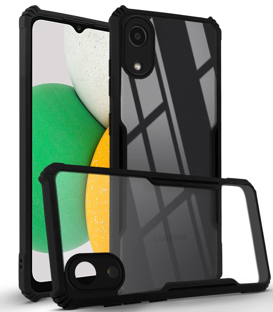 Jkobi Back Cover Case for Samsung Galaxy A03 Core (Crystal Glass Back | Camera Protection | Shockproof Bumpers | Professional Black) (B0B58LFPWM) Amazon Price History, Amazon Price Tracker