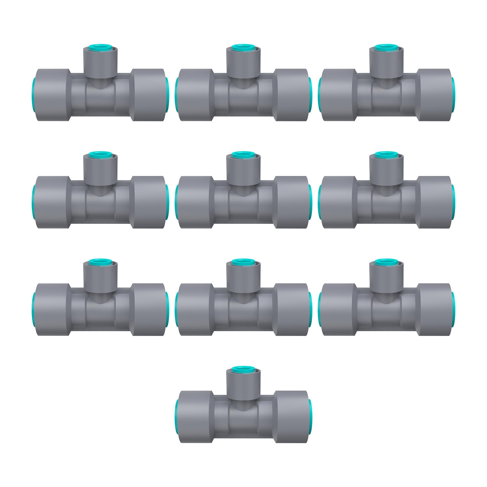 Garden Hose Tee Connector,Drip Irrigation Kit Accessories for Garden Watering System, Ponds, Agricultural Irrigation(10pcs)
