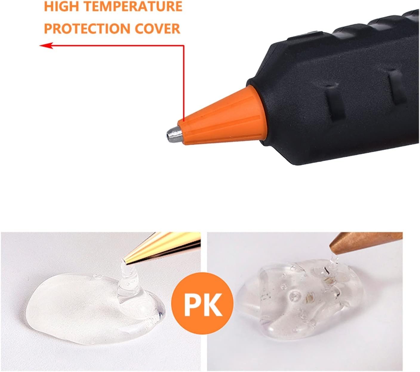 Hot Glue Gun 50W Wireless Battery Glue Gun Home DIY Production Repair Bonding Cordless Hot Melt Glue Gun with 7mm Glue Stick for DIY Arts, Crafts and Quick Repairs (Set 1)
