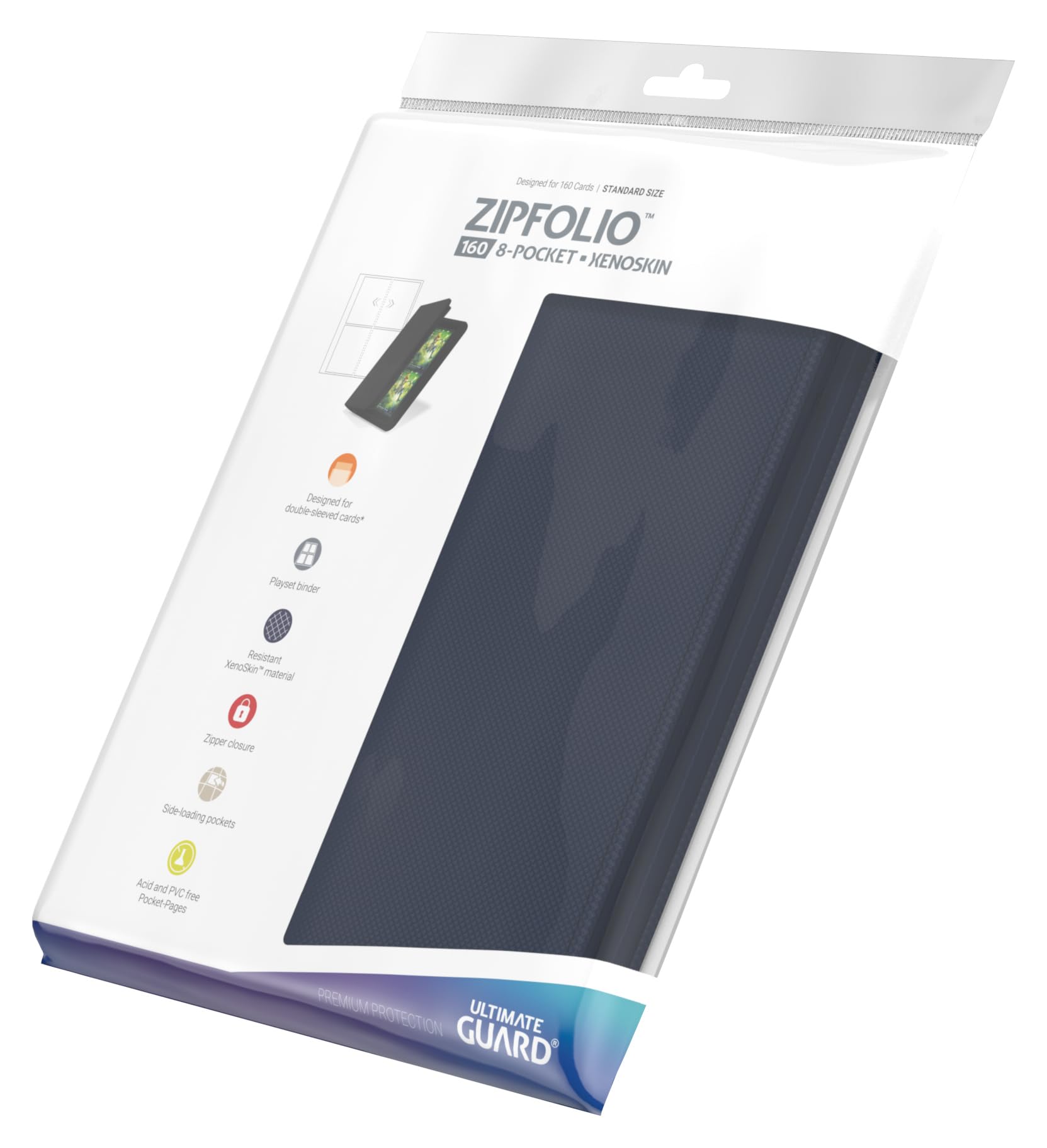Ultimate Guard 4 Pocket Zipfolio Xenoskin Dark Blue Ultimate Guard