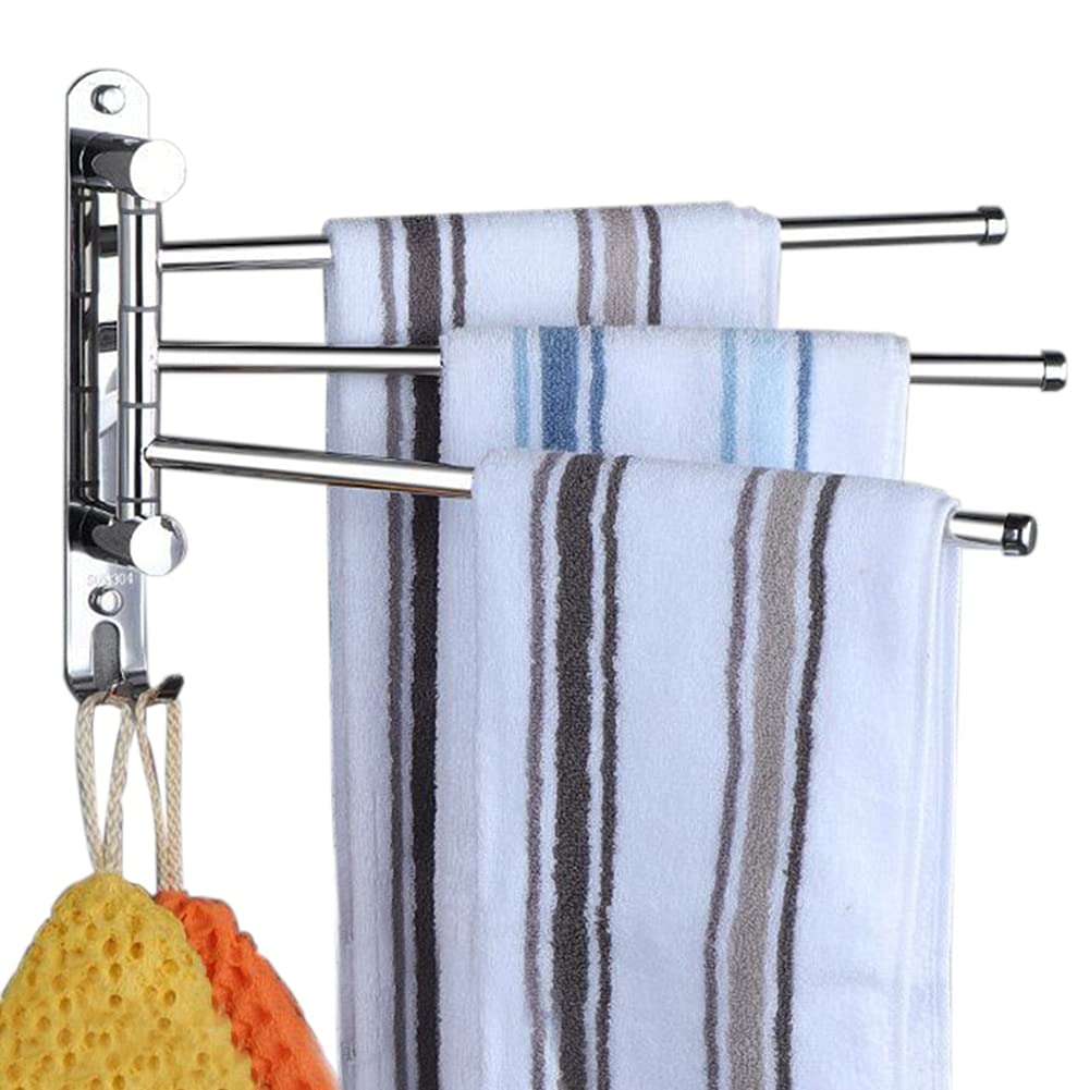 Porte-serviettes rotatif résistant à la rouille pour optimiser les petites douches - 6