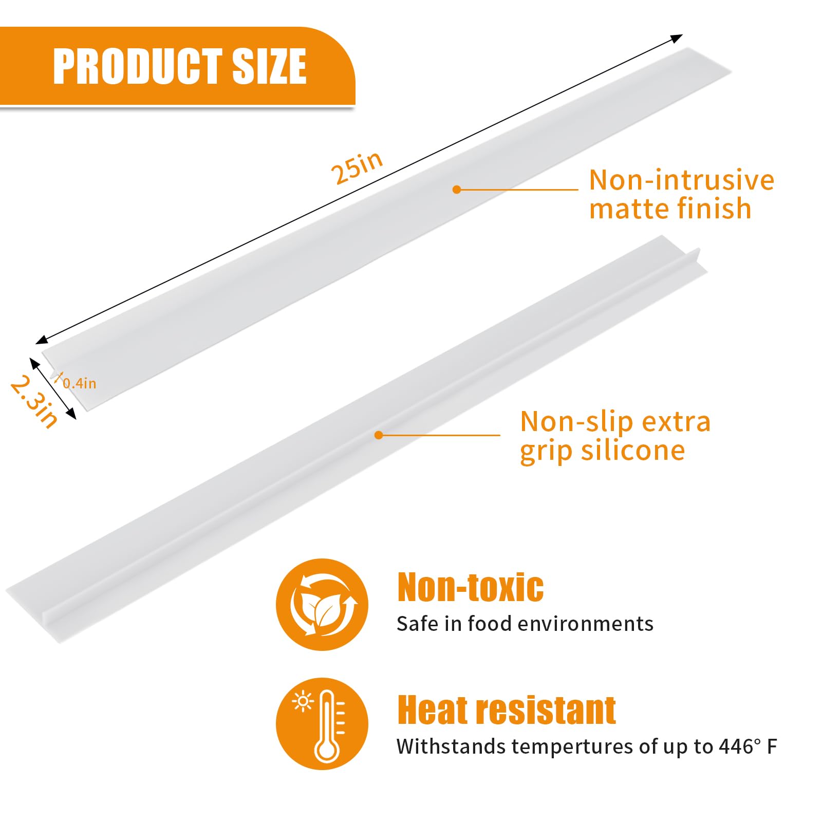 Tokenhigh Stove Counter Gap Cover, 2 Pack Cooker Sides Gap Filler, Heat-Resistant Cooker Gap Strips - Image 2