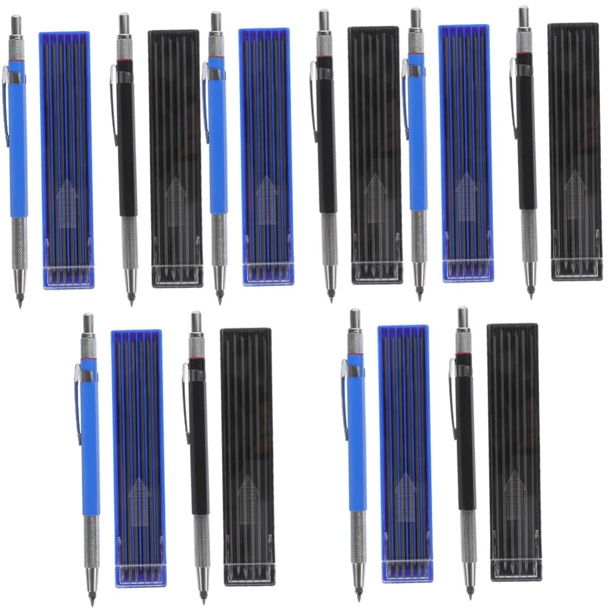 HOMSFOU 5 Ensembles S Crayons Mécaniques pour Écriture et Lot de Crayons Recharges Fournitures Scolaires