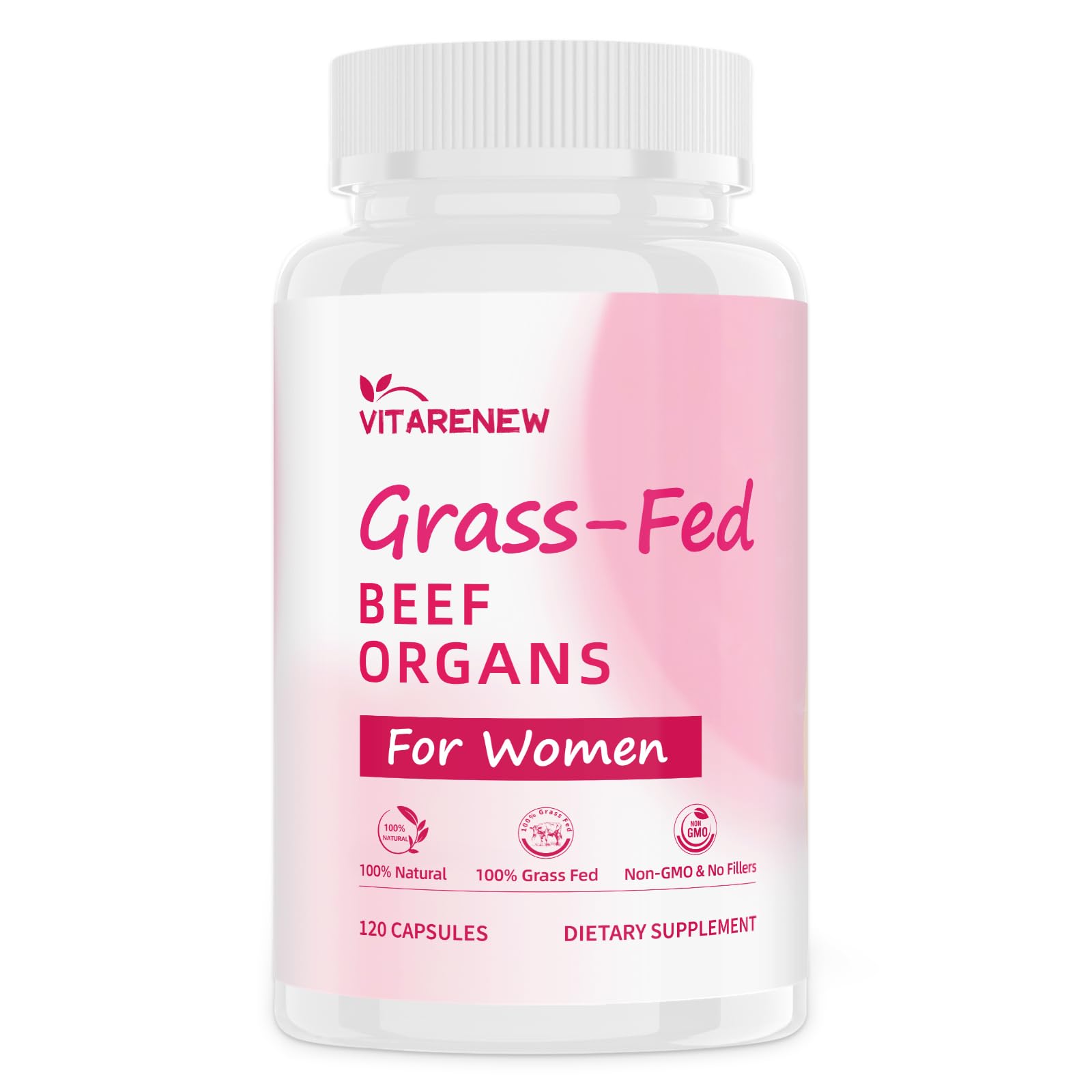 Beef Organ Supplement for Women - Pasture Raised - 120 Capsules