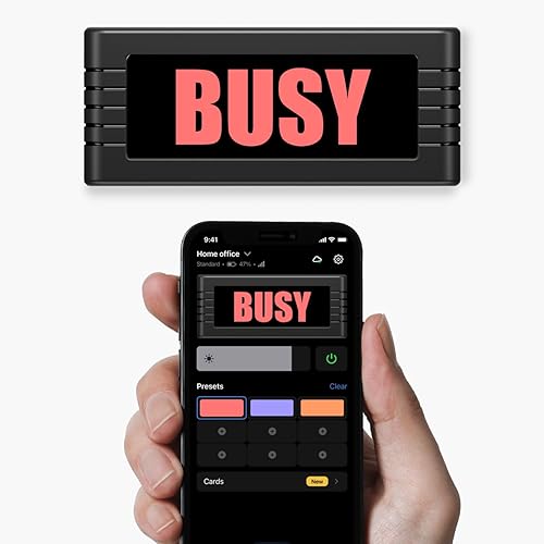 BusyBox S smart sign | Bluetooth | Battery Powered | WFH | Home Office | Wireless | Recording | Gaming | Streaming | Do Not Disturb Sign | On Air Sign | Office Decor | Live | Online Classes (BusyBox S) (10,000 mAH Battery) - 10,000 mAH Battery