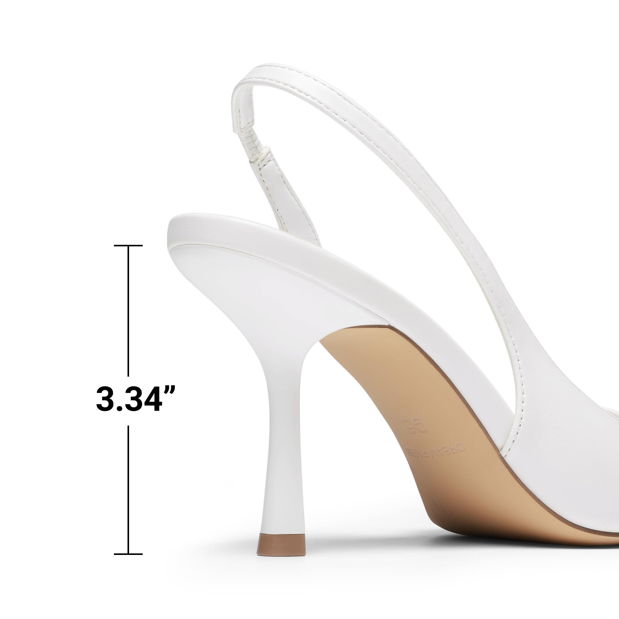 DREAM PAIRS Escarpins Femme Slingback Talon Aiguille Élégants Bout Pointu Style D'Orsay, Chaussures Habillées Mode Chic pour Bureau Soirée Confortables