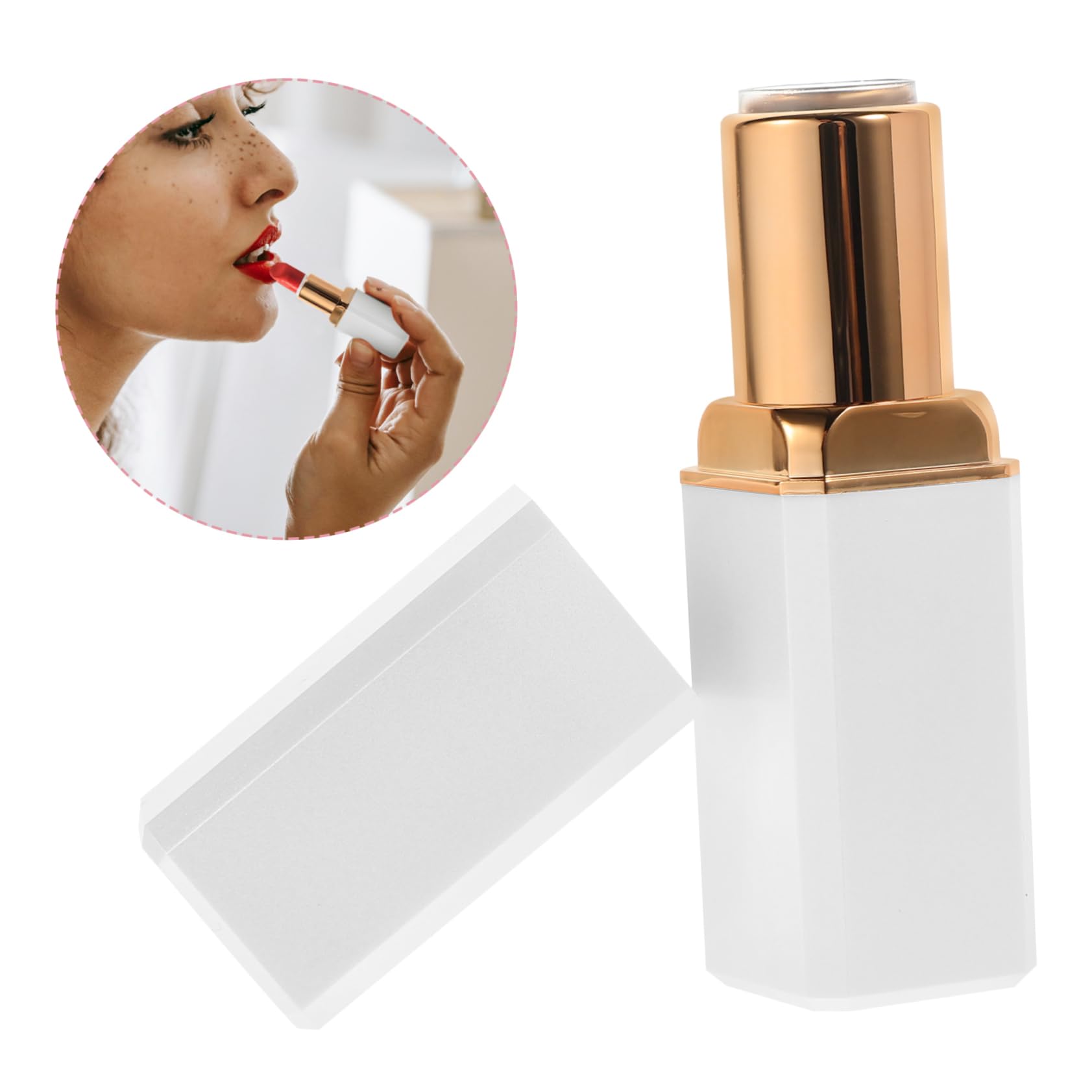 5 juegos de bálsamo labial rellenable DIY Lip Gloss Contenedor para tubos vacíos de brillo de labios para el cuidado de los labios y maquillaje para viajes y aplicaciones, 10 unidades x 5