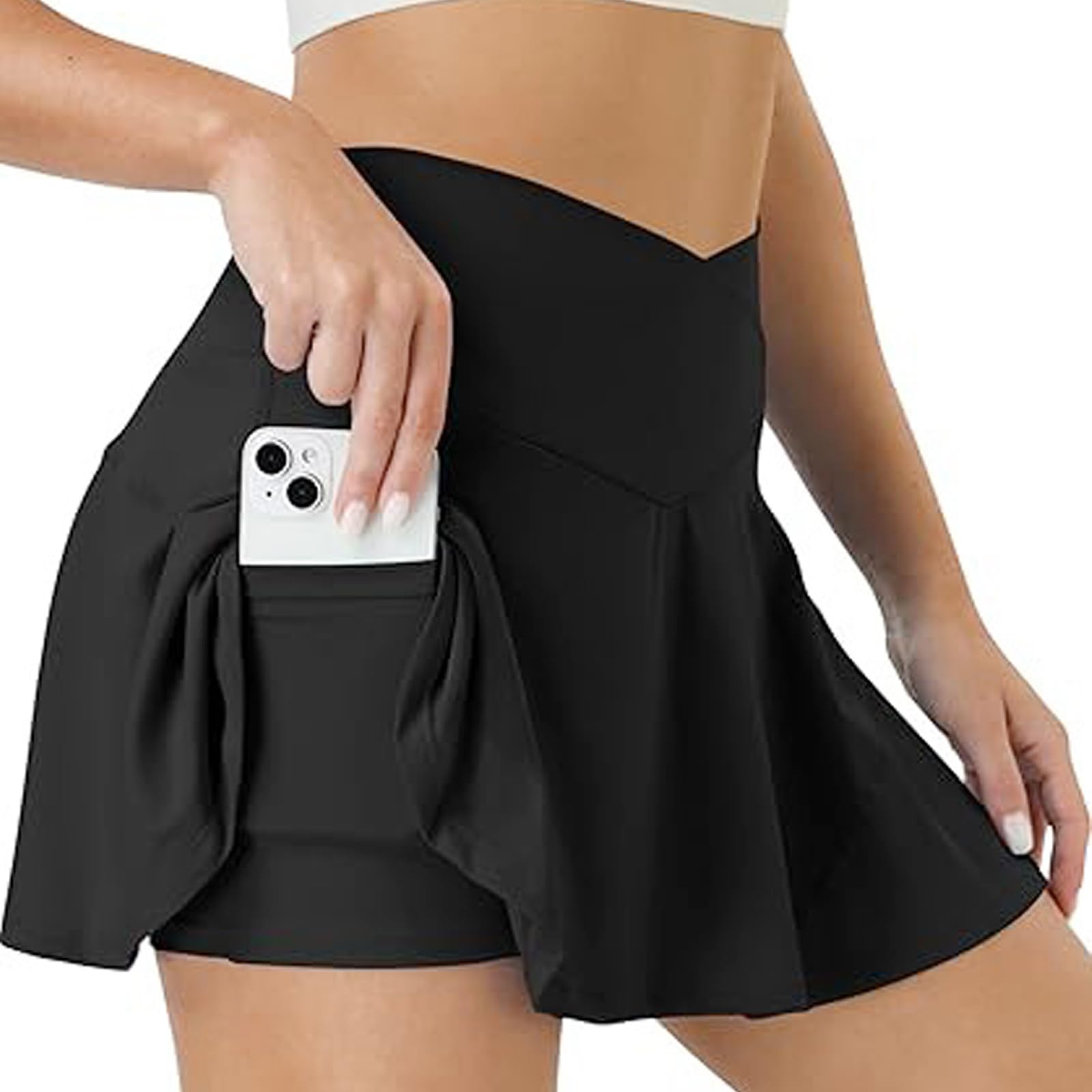 Falda Plisada Deportiva para Mujer, Skorts de Golf con Bolsillo, Minifalda para Correr y Gimnasio