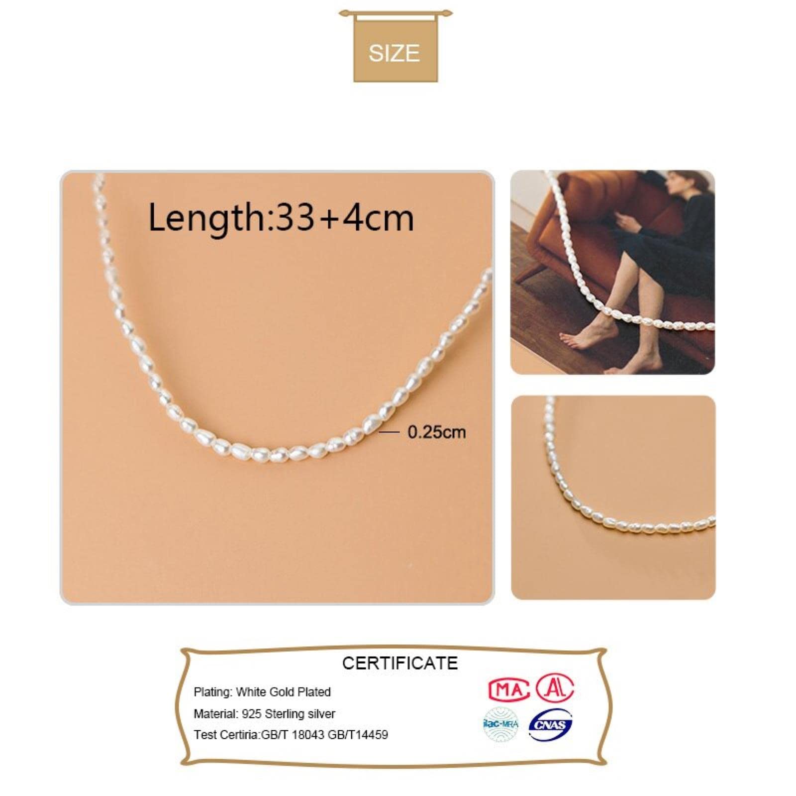 Yienate Mode Parel Choker Ketting Sierlijke Bruiloft Parel Ketting