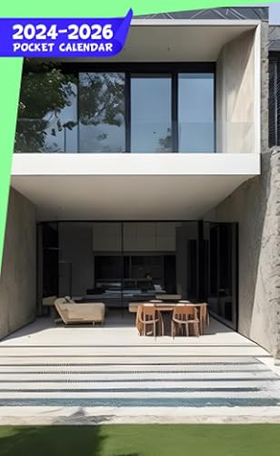 Pocket Calendar 2024 - 2026 With Moon Phase Three-Year Monthly Planner for Purse , 36 Months from January 2024 to December 2026 Casa moderna