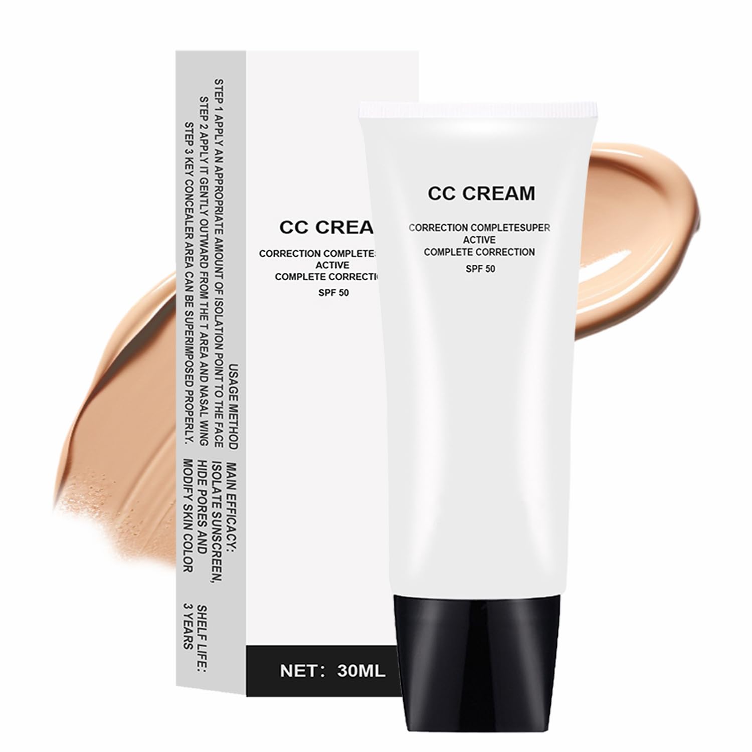 Mature Skin CC Cream SPF 50 Light Moisturizer Complete Correction 1.0 fl oz Natural