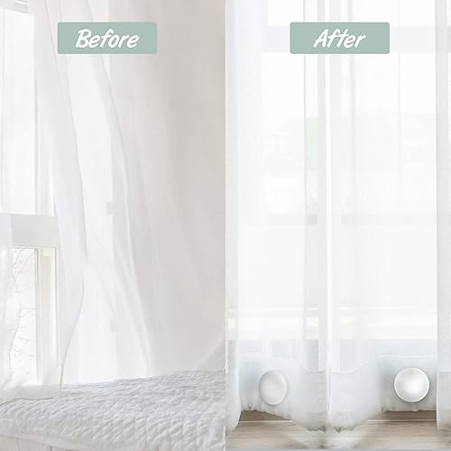 Miniatura 5 de Pesos magnéticos para cortina, cubiertos de plástico, resistentes, sin coser, evita que se vuelen, funciona para cortinas, manteles, banderas, forro