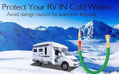 Miniatura 6 de FABULWAY Kit de acondicionamiento de invierno RV de latón, enchufe de soplado de caravana, adaptador de soplado de rociador, compresor de aire,