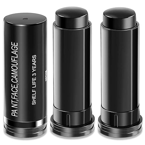 3 piezas de pintura facial de palo negro de ojos de fútbol negro para deportes, maquillaje de cara negra, pintura facial de camuflaje, accesorios de