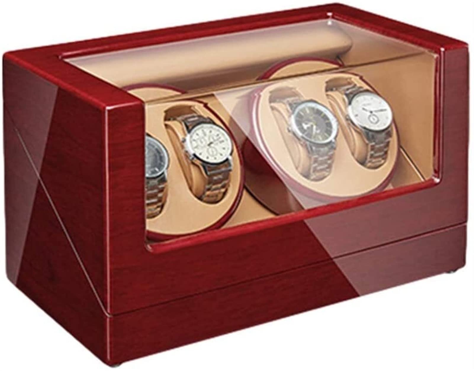 Caja enrolladora de relojes automáticos de 4 plazas, el regalo ideal para coleccionistas