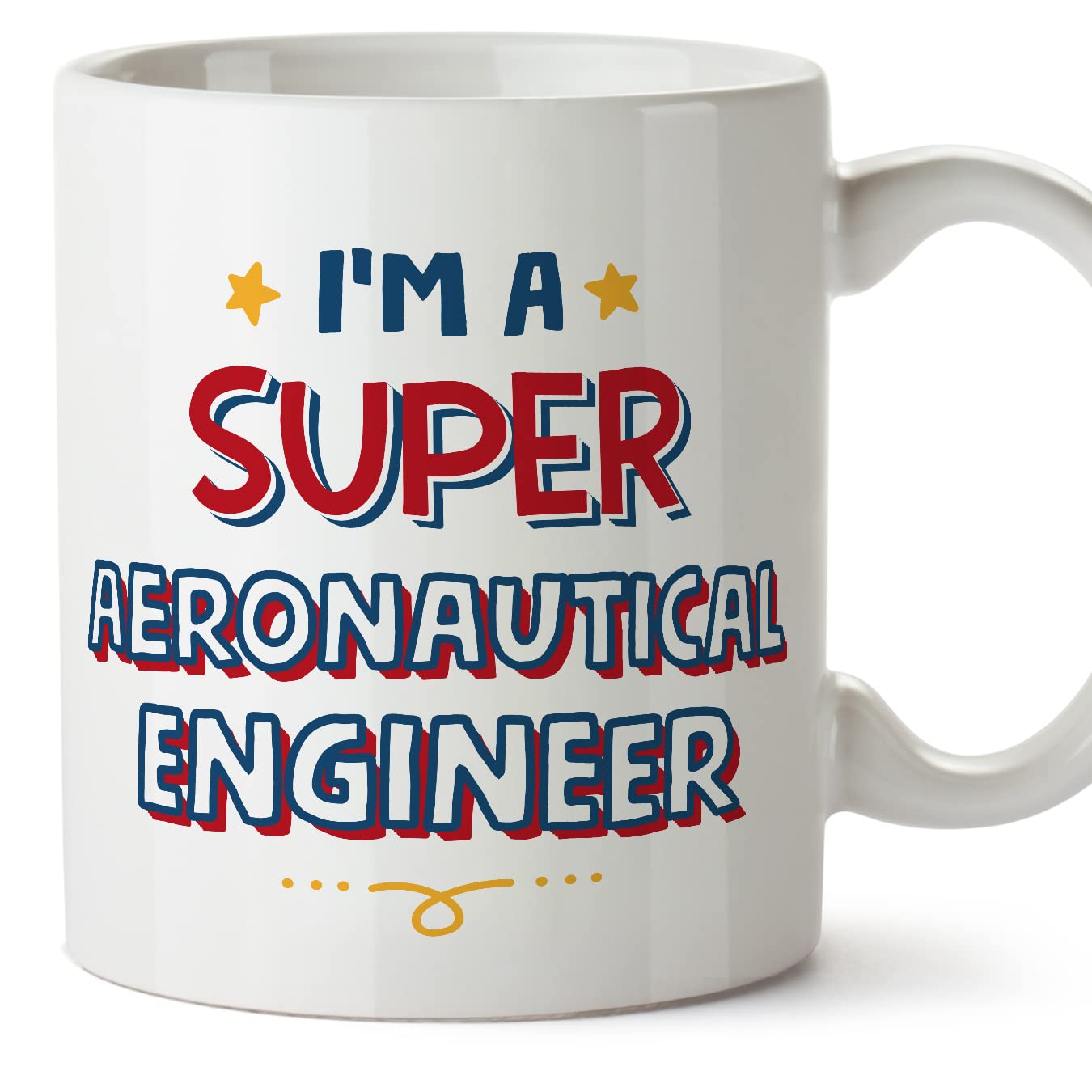 MUGFFINS Aeronautical Engineer Mug - in English - I'm Super - Funny Gift for Colleagues - Ceramic 11oz Mug โ image 1