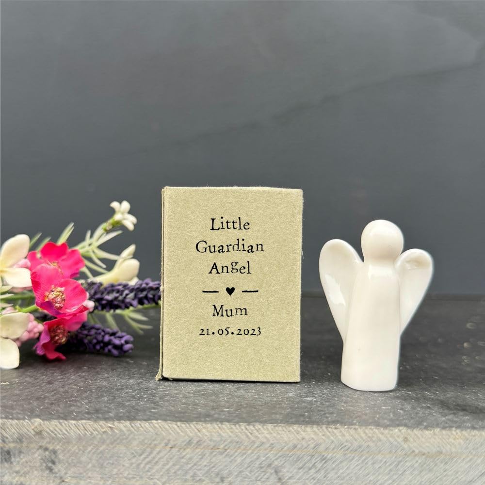 Personalised Porcelain Matchbox Guardian Angel, Friendship Boxed Gift, Keepsake Ornament, Gift Friends Family Love Hope Thinking of You