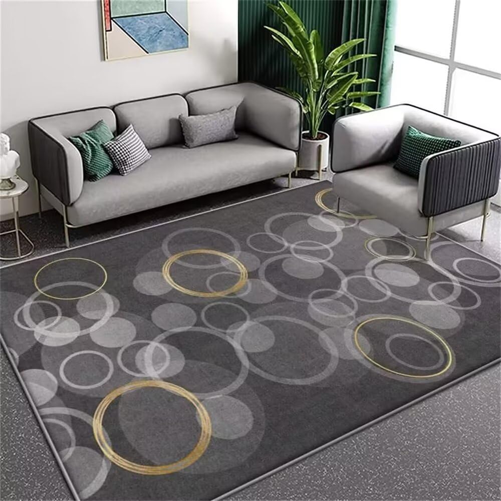 Tapis chambre à coucher gris antidérapant anti-allergique 70x140cm