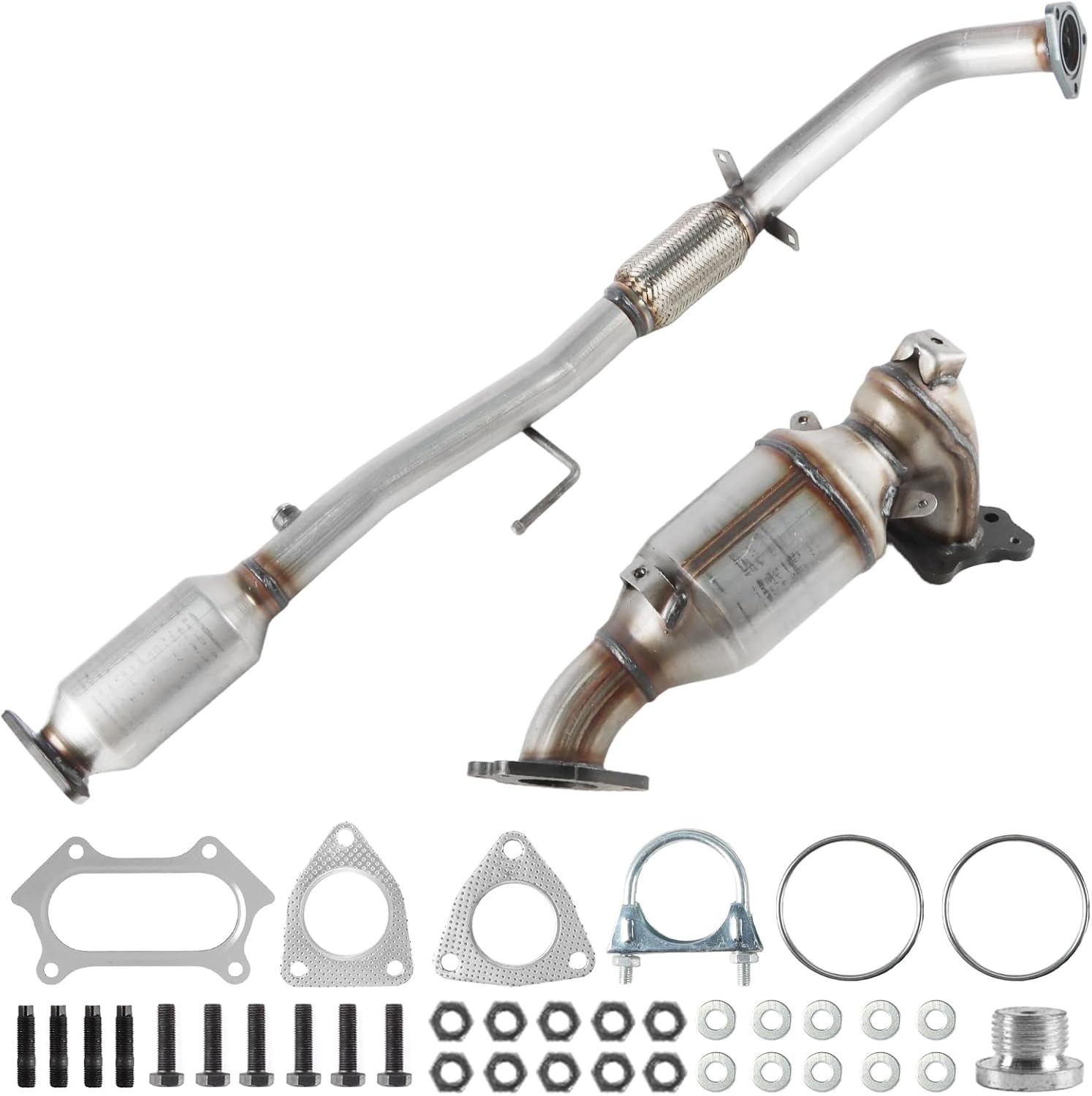 Front Rear Catalytic Converter Set Compatible with 2013 2014 2015 2016 2017 Honda Accord 2.4L, 2015-2020 Acura TLX 2.4L, Direct-fit Manifold Catalytic Convertor Kit Replacement Parts