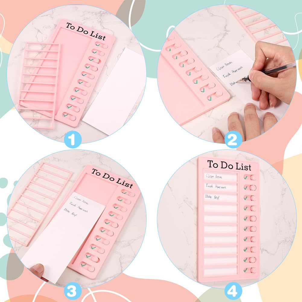 LOMUG 4 sztuki tablic kontrolnych, Dry Erase To Do List Checklist Board Memo Lista kontrolna Tablista kontrolna Tablista Chore, tablica dla dzieci